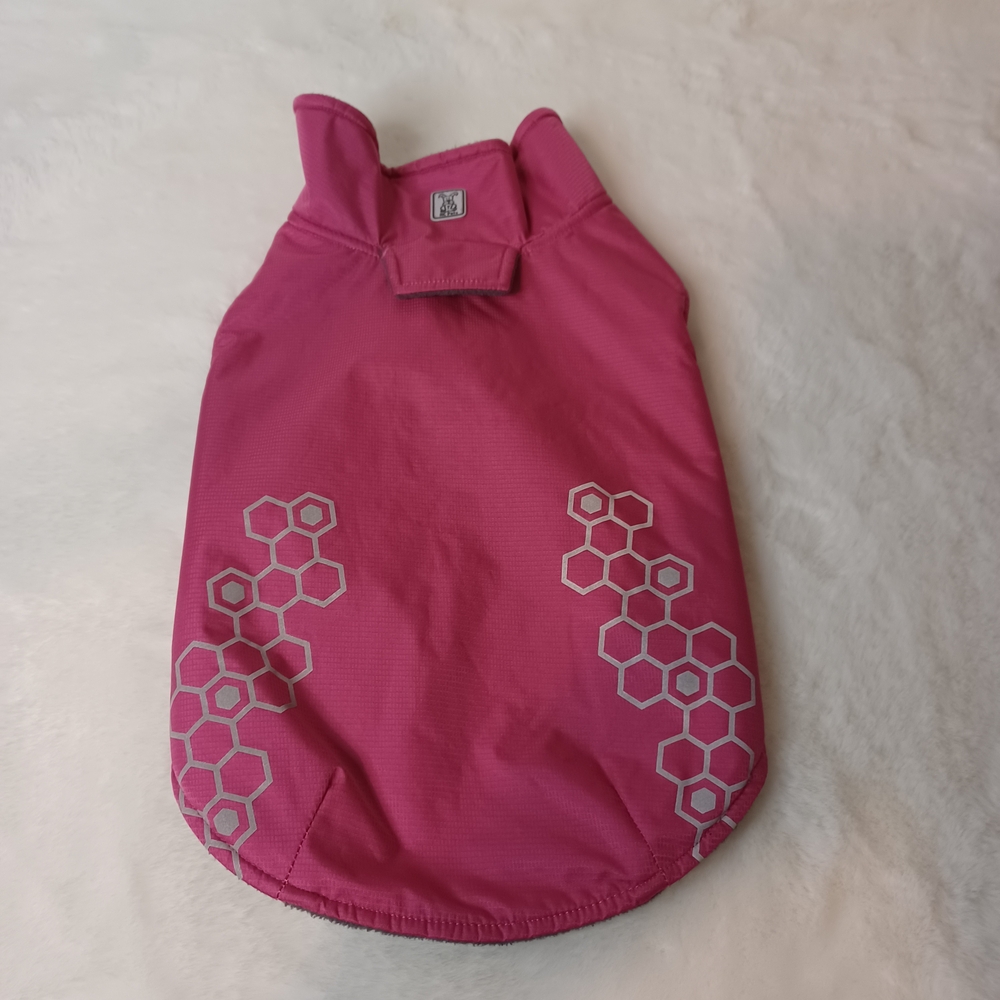 Pink RC Dog Jacket with Hexagon Pattern Size Small
